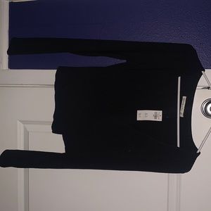 NWT Abercrombie and Fitch black long sleeve wrap top